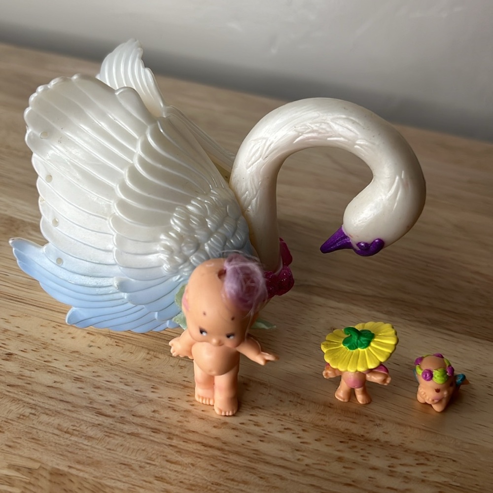 Vintage Fairy Winkles Magic Mirror Swan Kenner 1993 Play Set - Picture 10 of 11